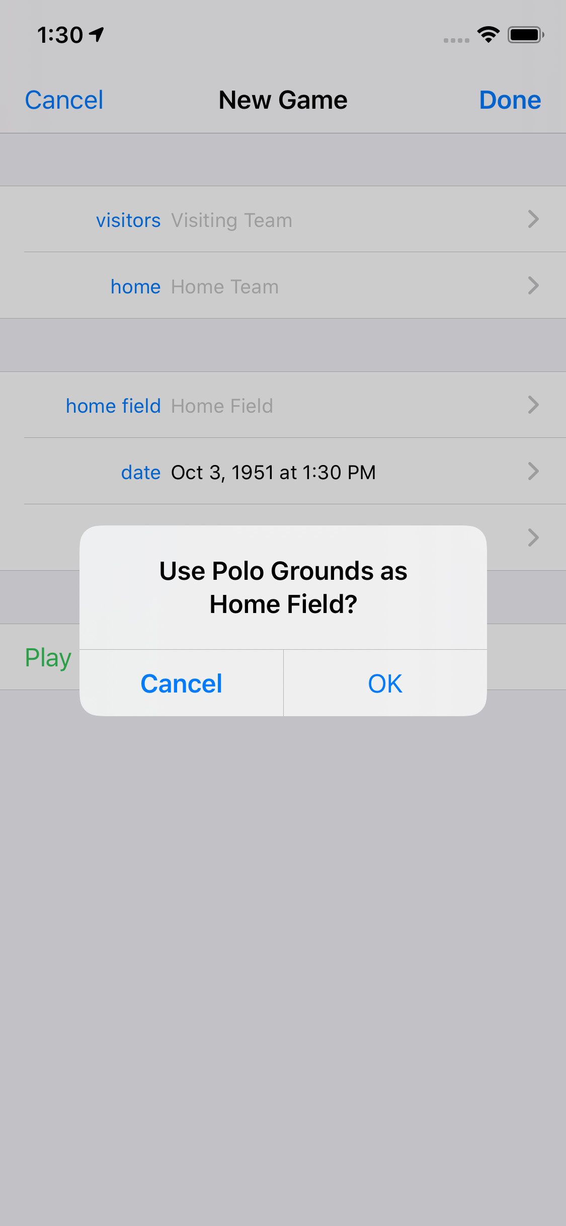 Use Polo Grounds as Home Field?